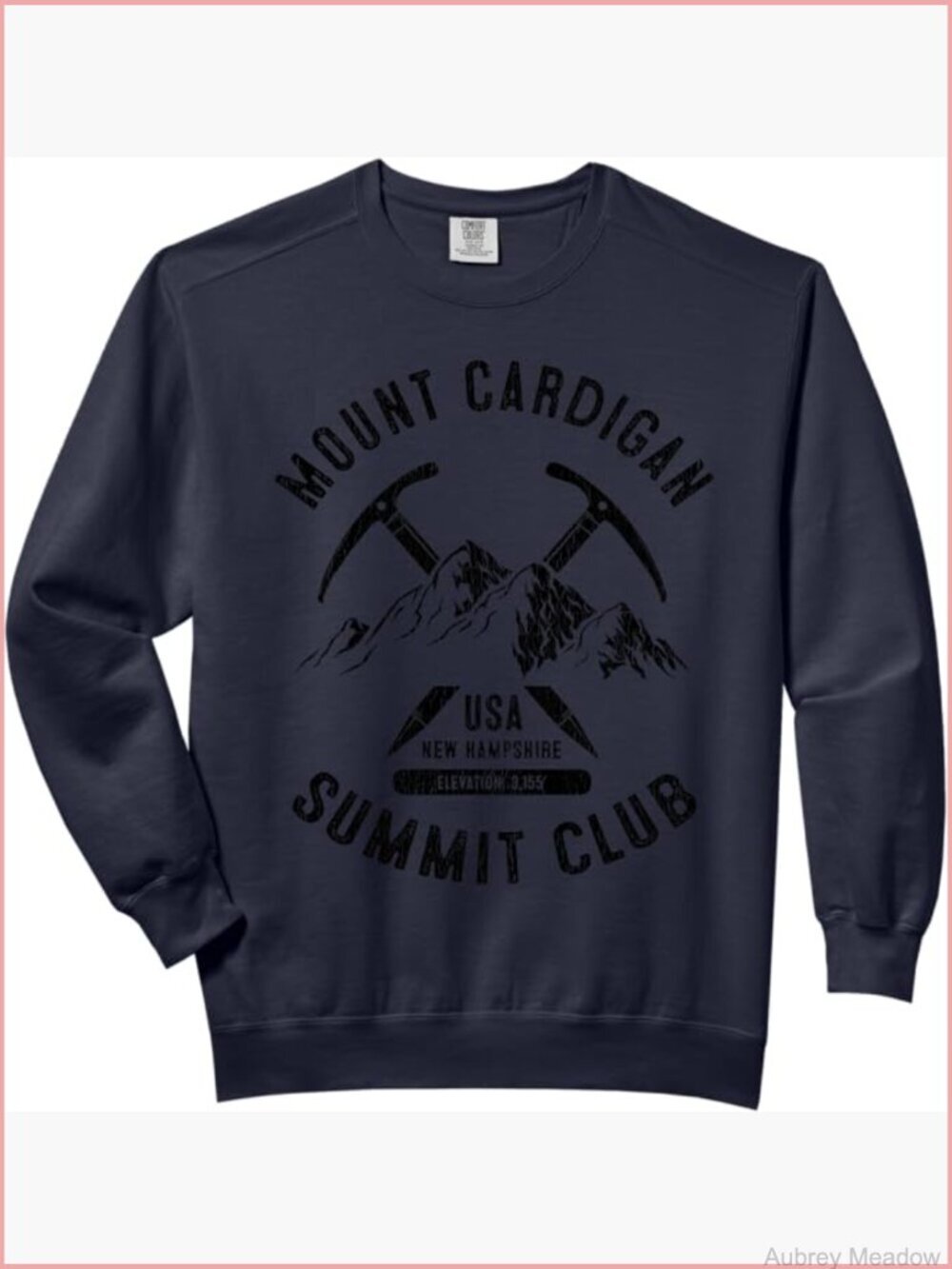 Mt Cardigan Summit Club Comfort Colors Adult Sweatshirt Crew Neck Long Sleeve